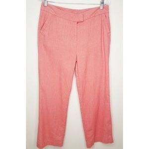 Soft Surrounding linen blend coral color pants
